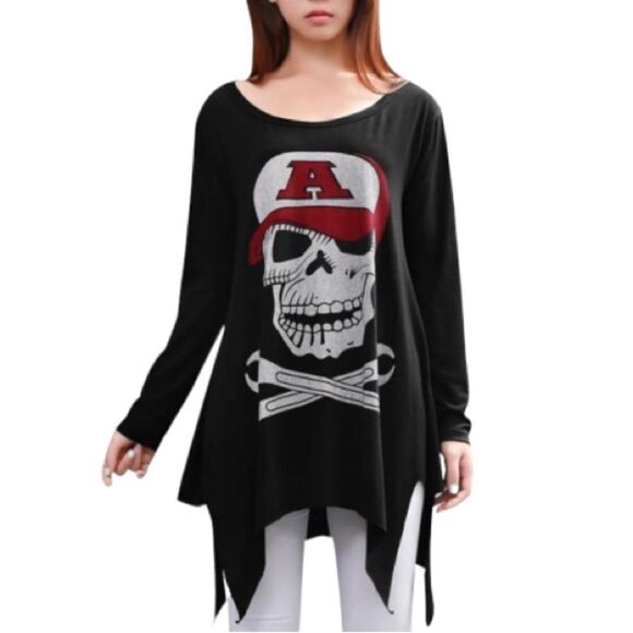 Skull and Crossbones trucker hat tee - Picture 1 of 7
